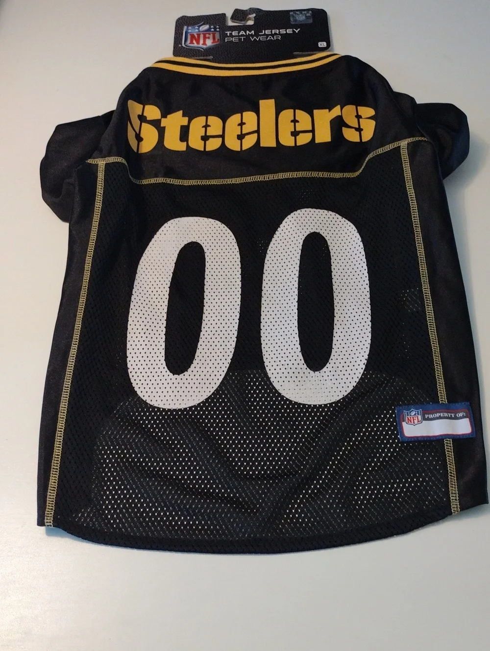 NFL Pet Pittsburgh Steelers Black and Gold Short Sleeve Jersey